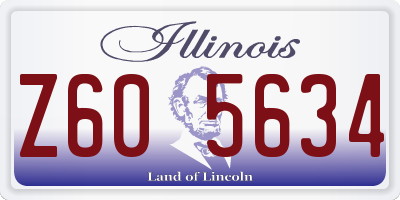 IL license plate Z605634