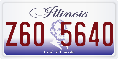 IL license plate Z605640