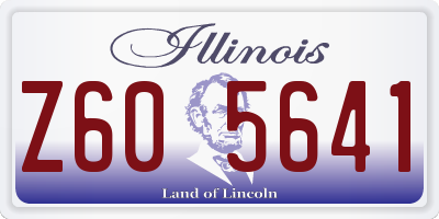 IL license plate Z605641