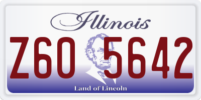 IL license plate Z605642
