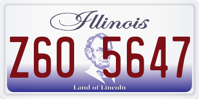 IL license plate Z605647