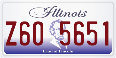 IL license plate Z605651