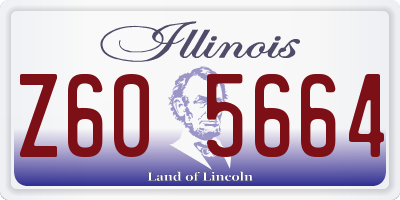 IL license plate Z605664