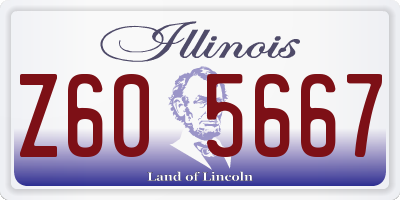IL license plate Z605667