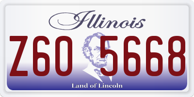 IL license plate Z605668