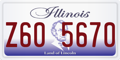 IL license plate Z605670