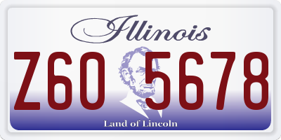 IL license plate Z605678