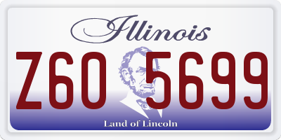 IL license plate Z605699