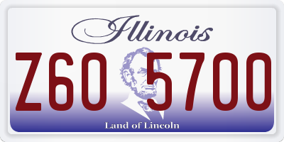 IL license plate Z605700