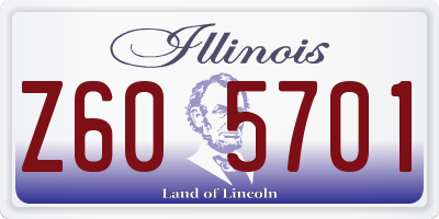 IL license plate Z605701