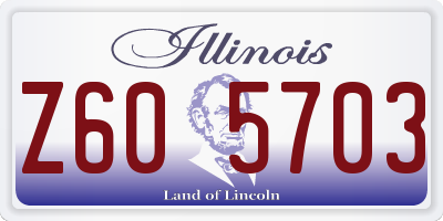 IL license plate Z605703