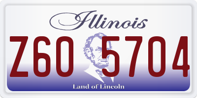 IL license plate Z605704