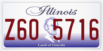 IL license plate Z605716