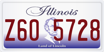 IL license plate Z605728