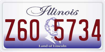 IL license plate Z605734