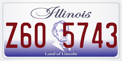 IL license plate Z605743