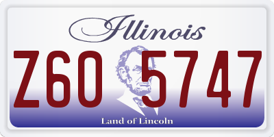 IL license plate Z605747
