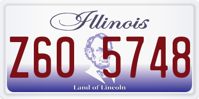 IL license plate Z605748