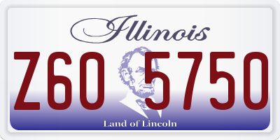 IL license plate Z605750