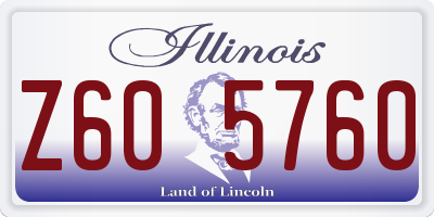 IL license plate Z605760