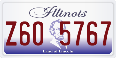 IL license plate Z605767