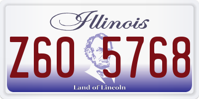 IL license plate Z605768