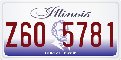 IL license plate Z605781