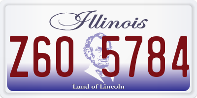 IL license plate Z605784
