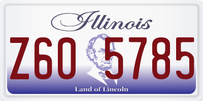 IL license plate Z605785