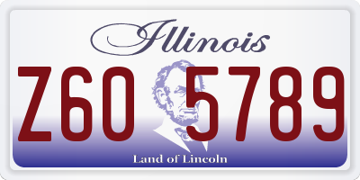 IL license plate Z605789