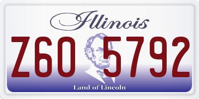 IL license plate Z605792
