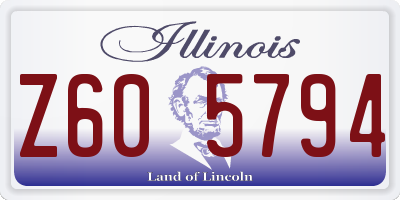 IL license plate Z605794