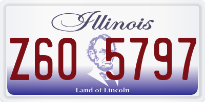 IL license plate Z605797