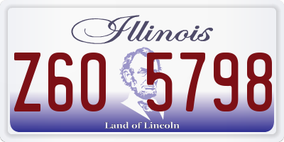 IL license plate Z605798