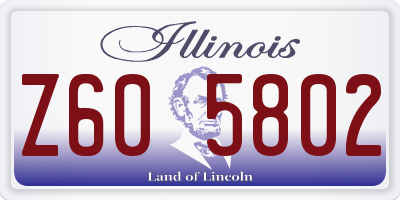 IL license plate Z605802