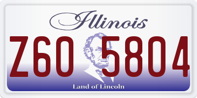 IL license plate Z605804
