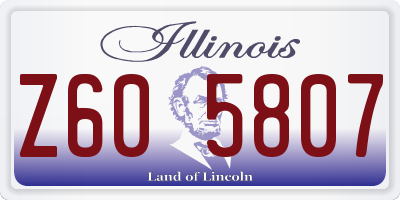 IL license plate Z605807