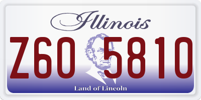IL license plate Z605810