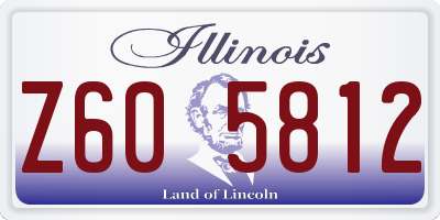IL license plate Z605812