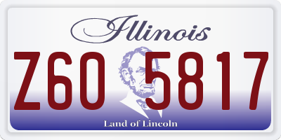 IL license plate Z605817