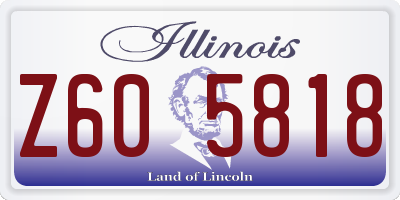 IL license plate Z605818