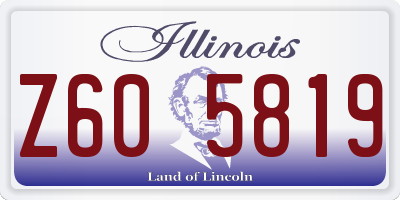IL license plate Z605819