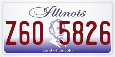 IL license plate Z605826