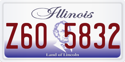 IL license plate Z605832