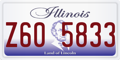 IL license plate Z605833