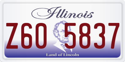IL license plate Z605837