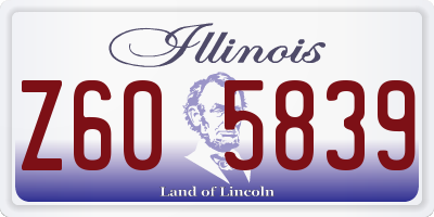 IL license plate Z605839