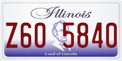 IL license plate Z605840