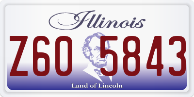 IL license plate Z605843