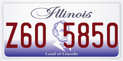 IL license plate Z605850